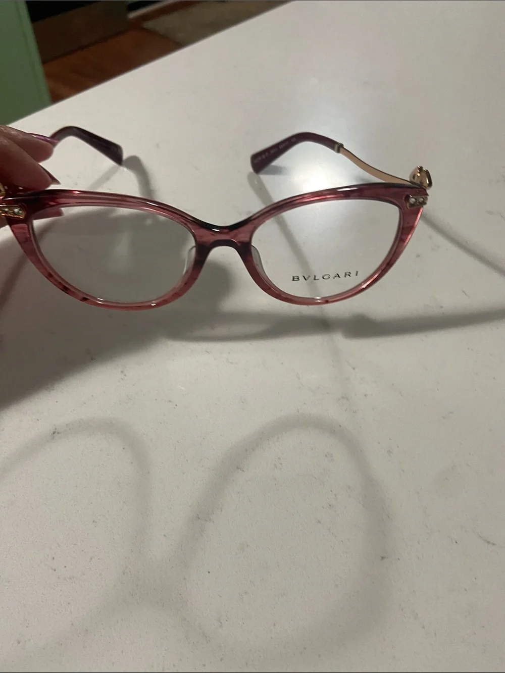 Bulgari Pink Cat-Eye Optical Glasses Frame
